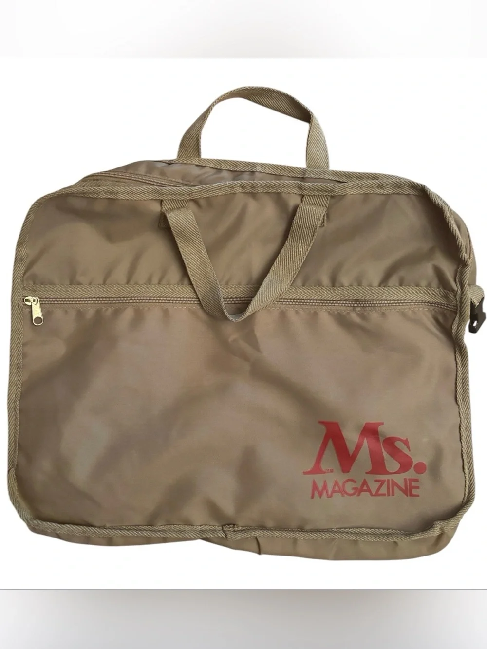 Ms. Magazine | Tan Lightweight Travel Satchel Simple Eco Friendly Bag Collectors